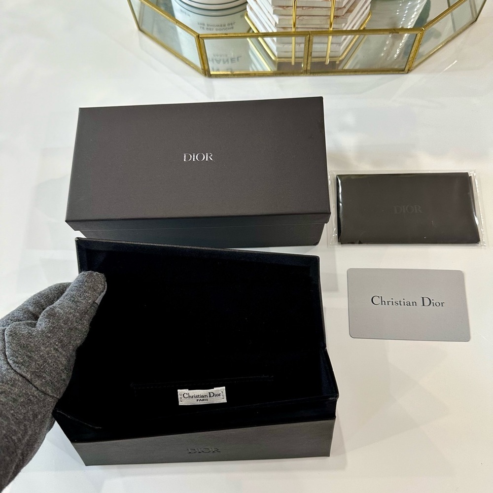 DIOR (4pcs item) Sunglasses Case, Box, cleaning Cloth and Authenticity Card